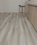 SPC Vinyl Rigid Core 7" Width 60" RL, 6mm Thick, 1.5mm IXPE Chromatic Smoke Fidelis Floors - Mazzia Collection Product shoot Floor view