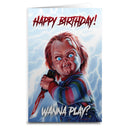 Chucky "Wanna Play" Birthday Greeting Card