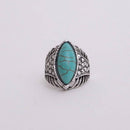 Classic Marquise Adjustable Turquoise Ring | Western Inspired Diamond Shaped Fashion Jewelry