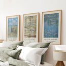 3 Piece Claude Monet Wall Art Set. Water Lilies Prints