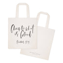 Cling to What is Good, Romans 12:9 Cotton Canvas Tote Bag