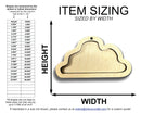 Unfinished Wood 2 Layer Cloud Shadowbox Shape | DIY Craft Cutout | up to 46" DIY