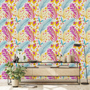 Voguish Brightly Leaves Wallpaper Chic