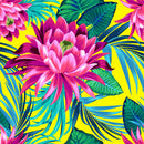 Modish Brightly Pink Flowers Wallpaper Smart