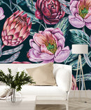 Contemporary Exotic Flowers Wallpaper Tasteful Select