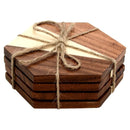 Mascot Hardware Fusion Hexagon Design Resin & Wood Coaster set of 4