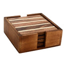 Mascot Hardware Beautiful Square Diagonal Wood Coaster (Set of 4)