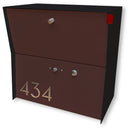 RetroBox Locking Small Package Wall Mounted Mailbox in Textured Matt Black