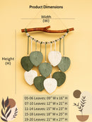 Coda Green Macrame Leaves with Flower Tassel