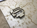 Boulder, Colorado Wall Art State Map (Folsom Field)