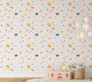 Multicolor Terrazzo Pattern Wallpaper - Pink, Blue, Yellow, and Peach