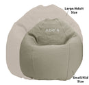 Hemp Bean Bag Chair Lounger - Adult & Teen size Traditional Classic 6 panel beanbag remove wash Eco Friendly Organic 18 oz. Hemp Fabric Comfy Bean - MADE IN USA