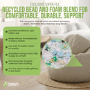 Hemp Bean Bag Chair Lounger - Adult & Teen size Traditional Classic 6 panel beanbag remove wash Eco Friendly Organic 18 oz. Hemp Fabric Comfy Bean - MADE IN USA
