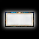 Window Wall Art, Stained Glass Window, Watercolor Art, Canvas Print, Wall Hanging, Landscape Art, Dorm Room Art, Unique Gift, Bookshelf Art
