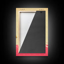 Vaporwave sail boat art, pink pirate ship, framed wall art, framed canvas print