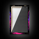 Tabletop RPG art, vaporwave neon aesthetic, Barbarian art, framed canvas print