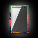 Retro Pop Art Landscape Art At Sunset, Framed Canvas Print, Outrun Style Trees and Sunset, Living Room Art