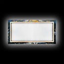 Abstract Christmas Village Centerpiece Wall Art | Framed Canvas Print | Christmas Oil Painting Winter Wonderland | Retro Farmhouse Christmas