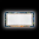 Hawaiian Christmas beach scene with bonfire and tree, framed canvas print perfect tropical holiday coastal decor wall art