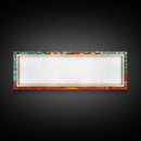 Wood Framed Mid Century Modern Wall Art - Sunset Mosaic Tiles Print - Horizontal Modern Wall Art - Panoramic Above Bed Decor - Boho Wall Art