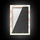 Pink and Mint Green Chevrons, MCM style Mid Century Modern Home Decor, Framed Canvas Print, Whimsical Wall Art
