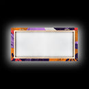Purple And Orange Preppy Wall Art Framed Canvas Print, Retro 90s Style Wall Art