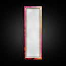 Abstract Pink Orange Swirl Framed Canvas Print, Vertical Skinny Art, Light Pink Dorm Wall Art, Minimalist Modern Art Decor