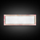 Japanese Fan Inspired Canvas Print, Pink Wall Art with Delicate Oriental Touch, Long Narrow Wall Decor, Modern Cottagecore Aesthetic