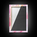 Golden Frames on Pink Canvas Print | Abstract Minimalist Wall Art | Rustic Gold Decor | Wabi Sabi Aesthetic | Living Room Accent | Gift Idea