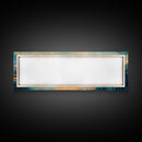 Mountain Reflections at Sunset Wall Art, Abstract Landscape Painting, Blue and Orange Artwork, Statement Piece, Office