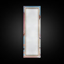 Abstract Reflection, Pink, Blue, Modern Art, Minimalist, Surrealist, Contemporary, Stylish, Bedroom, Framed Canvas Print