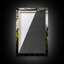 Minimalist Grass Field, Black White Green Nature Art, Abstract Farmhouse Wall Decor, Modern Simple Landscape, Framed Canvas Print