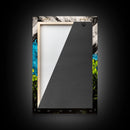 Geometric Abstract Design, Black White Green, Canvas Print, Industrial Wall Art, Contemporary Office Decor, Bold Minimalist Painting