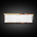 Island Retreat, Ocean View, Palm Trees, Colorful Foliage, Framed Canvas Print, tropical wall art, boho living room accent piece