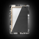 Island View Cliffs, Tropical Shoreline, Black and White Seascape, Framed Canvas Print, Bathroom Art, Travel Decor, Coastal Vibe