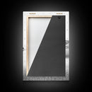 Mountain Mirror, Coastal Peak, Serene Beach, Canvas Print, Minimalist Landscape Art, Modern Living Room Wall Decor, Monochrome Nature Style