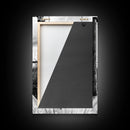 Lake Swing, Cloudy Sky, Calm View, Framed Canvas Print, Farmhouse Wall Art, Serene Kitchen Decor, Rustic Black and White Photography