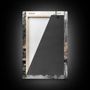 Forest Pond, Moody Woods, Black and White, Autumn Grass, Framed Canvas Print rustic cabin art, nature wall decor, woodland living room art