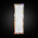 Oversized Texture Mountain Landscape Art Framed and Printed on Canvas, Vertical Impasto Painting on Canvas, Skinny Bedroom Wall Art