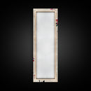 Pink Bougainvillea Vines On White Background Skinny Art Wood Block Print Japanese Style Art Framed Canvas Print Tall Art Ukiyo-e Art