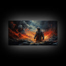 Framed Canvas Print - Marooned - Astronaut Stranded on an Alien Planet, Scifi Wall Art, Science Fiction, Dystopian Space Travel Art