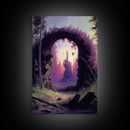 Gateway to another world, the purple realm, fine art poster print, fantasy decor