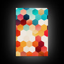 Mid Century Art Print, Framed Modern Art, Geometric Art, Mid Century Modern Wall Art, Colorful Art, MCM Style Canvas Art