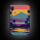 Retro Pop Art Landscape, Surrealist / Psychedelic Art, Framed Canvas Print, Nature Art, Desert Painting, Southwest Decor