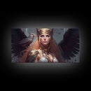 Lady Freya, Nordic / Norse Mythology Art, Framed Canvas Print, Norse Goddess of Love and Fertility