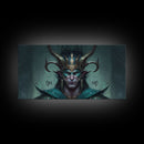 Aesthetic Loki the Trickster God, Norse Mythology, Framed Canvas Print, Extra Large Art, Fantasy Decor, Pastel Aesthetic Art