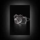 Camera Wall Art, Photography Art, Craft Room Wall Decor, Minimalist Print, Wall Decor, Canvas Print, Wall Art, Framed Canvas