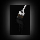 Dripping Paint Brush Wall Art, Black Paint, Brush Wall Decor, Minimalist Print. Wall Decor, Canvas Art, Wall Art, Framed Canvas Wall Decor