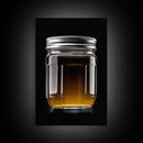 Mason Jar Wall Art, Kitchen Wall Decor, Jar Art, Minimalist Art, Wall Decor, Canvas Art, Wall Art, Framed Canvas Wall Decor