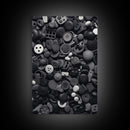 Collection Of Buttons Wall Art, Sewing Room Wall Decor, Black And White, Minimalist Print, Wall Decor, Canvas Print, Wall Art, Framed Canvas